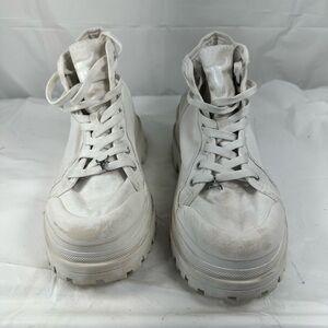 Windsor Smith Deserve White canvas Combat Boots size 8
